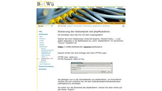 
                            12. BelWü: phpMyAdmin: DB-Backup