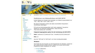 
                            12. BelWü: Publizieren von Webauftritten