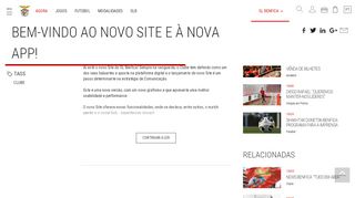 
                            9. Bem-vindo ao novo Site! - SL Benfica