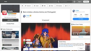 
                            3. Bem-vindos a Anime Amino em Português! | Otanix Amino - Amino Apps