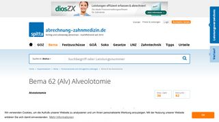
                            7. Bema 62 Alv Alveolotomie | abrechnung-zahnmedizin.de |