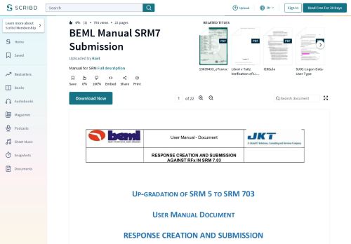 
                            8. BEML Manual SRM7 Submission | Login | Public Key Certificate - Scribd