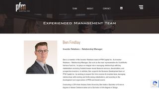 
                            11. Ben Findlay | PFM Capital Inc.