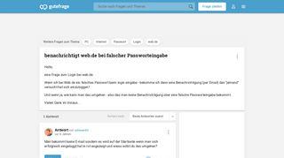 
                            5. benachrichtigt web.de bei falscher Passworteingabe (PC, Internet ...