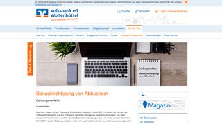 
                            4. Benachrichtigung von Abbuchern - Volksbank eG, Wolfenbüttel
