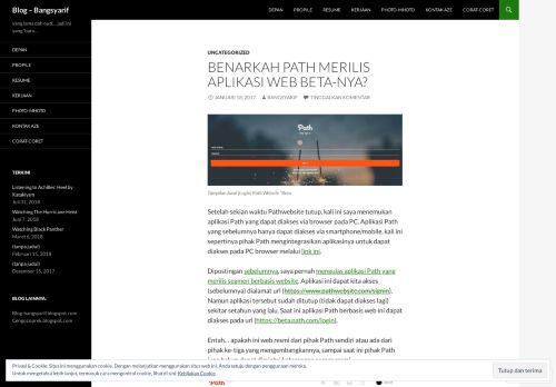 
                            1. Benarkah Path Merilis Aplikasi Web Beta-nya? | Blog – Bangsyarif