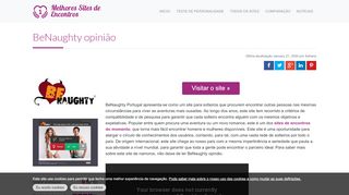 
                            12. BeNaugthy opinião | Melhores Sites de Encontros em 2019