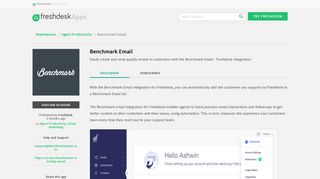 
                            7. Benchmark Email - Freshdesk Marketplace