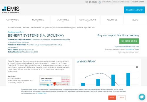 
                            12. Benefit Systems S.A. Profil firmy | EMIS