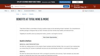 
                            5. Benefits at Total Wine & More