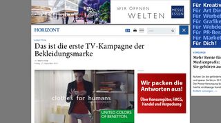 
                            6. Benetton: Das ist die erste TV-Kampagne der Bekleidungsmarke