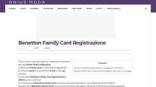 
                            8. Benetton Family Card Registrazione, offerte e negozi aderenti tutto in ...