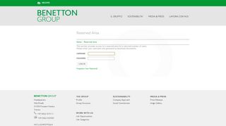 
                            4. Benetton Reserved Area - Login