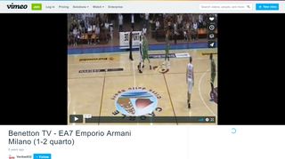
                            13. Benetton TV - EA7 Emporio Armani Milano (1-2 quarto) on Vimeo