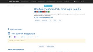 
                            8. Benificiary esamurdhi lk bims login Results For Websites Listing