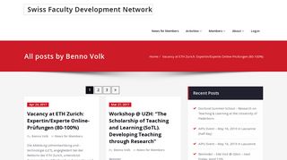 
                            12. Benno Volk – Swiss Faculty Development Network