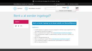 
                            7. Bent u al eerder ingelogd? - Woonnet Rijnmond