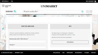 
                            10. Benutzer Anmeldung | Unimarkt Universität Basel