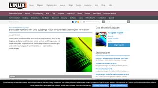 
                            4. Benutzer-Identitäten und Zugänge nach modernen ... - Linux-Magazin