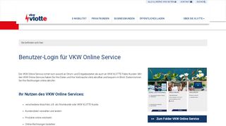 
                            4. Benutzer-Login für VKW Online Service - vkw vlotte