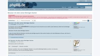 
                            1. Benutzer mit allen seinen Beiträgen löschen - phpBB.de