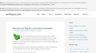 
                            6. Benutzer per Registry automatisch anmelden - winforpro.com