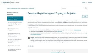 
                            4. Benutzer-Registrierung und Zugang zu Projekten – ORACLE Conject ...