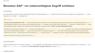 
                            5. Benutzer SAP* vor unberechtigtem Zugriff schützen - SAP Help Portal