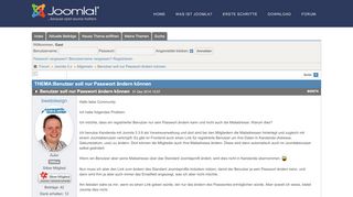 
                            9. Benutzer soll nur Passwort ändern können - Joomla Forum - Hilfe zu ...
