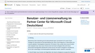 
                            11. Benutzer- und Lizenzverwaltung im Partner Center für Microsoft-Cloud ...