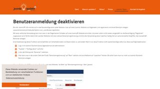 
                            5. Benutzeranmeldung deaktivieren - Joomla-Update.at