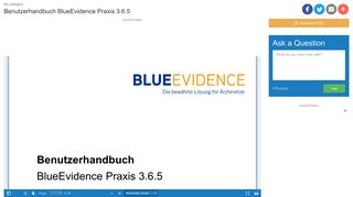 
                            9. Benutzerhandbuch BlueEvidence Praxis 3.6.5 | manualzz.com