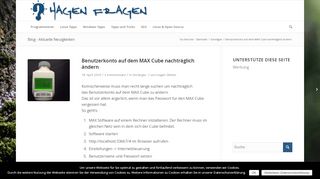 
                            10. Benutzerkonto auf dem MAX Cube nachträglich ändern - hagenfragen ...