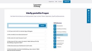
                            6. Benutzerkonto - FAQ - abo.luzernerzeitung.ch