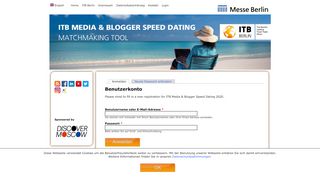 
                            9. Benutzerkonto | ITB Blogger-Speeddating