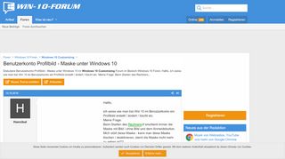 
                            1. Benutzerkonto Profilbild - Maske unter Windows 10 - Win-10-Forum.de