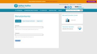 
                            2. Benutzerkonto | Stifter-helfen.de - IT für Non-Profits