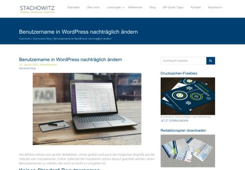 
                            10. Benutzername in WordPress nachträglich ändern - Stachowitz erklärt ...