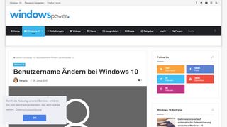 
                            11. Benutzername Kontoname Ändern bei Windows 10 - Windowspower.de