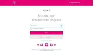 
                            7. Benutzername - Telekom-Login