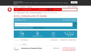 
                            4. Benutzername und Passswort für Router - Vodafone Community