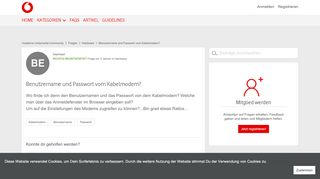 
                            4. Benutzername und Passwort vom Kabelmodem? | Unitymedia ...
