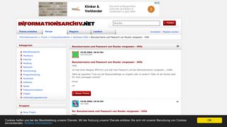 
                            8. Benutzername und Passwort von Router vergessen - Hilfe - Forum