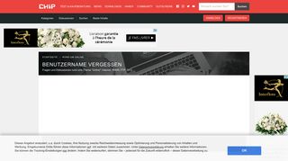 
                            5. Benutzername vergessen — CHIP-Forum