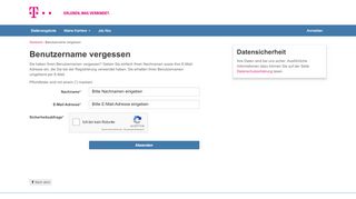 
                            13. Benutzername vergessen | Deutsche Telekom AG - telekom.jobs