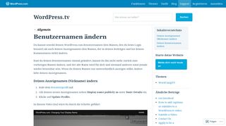 
                            7. Benutzernamen ändern — Support — WordPress.com