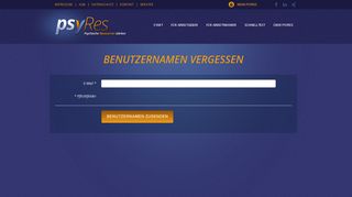 
                            2. Benutzernamen vergessen - psy.Res® - Psychische Ressourcen ...