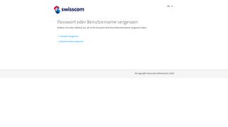 
                            3. Benutzername/Passwort vergessen - Swisscom