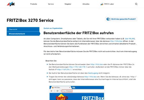 
                            4. Benutzeroberfläche der FRITZ!Box aufrufen | FRITZ!Box 3270 | AVM ...