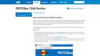 
                            1. Benutzeroberfläche der FRITZ!Box aufrufen | FRITZ!Box 7240 | AVM ...